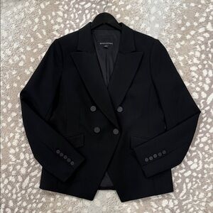 Banana Republic Black Double-Breasted Blazer